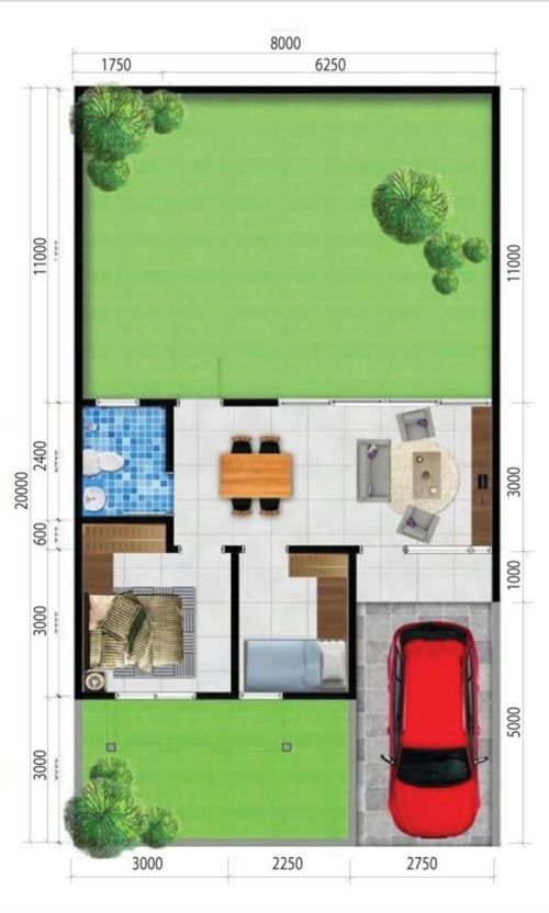 foto denah rumah tipe BERYL perumahan RIVER VALLEY RESIDENCE