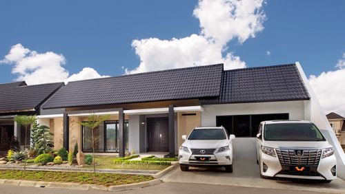 foto tampak rumah tipe EMERALD perumahan RIVER VALLEY RESIDENCE