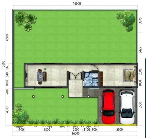 foto denah rumah tipe EMERALD perumahan RIVER VALLEY RESIDENCE