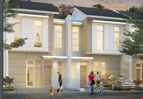 foto tampak rumah tipe CHRYSANT-1 perumahan SINAR GADING RESIDENCE