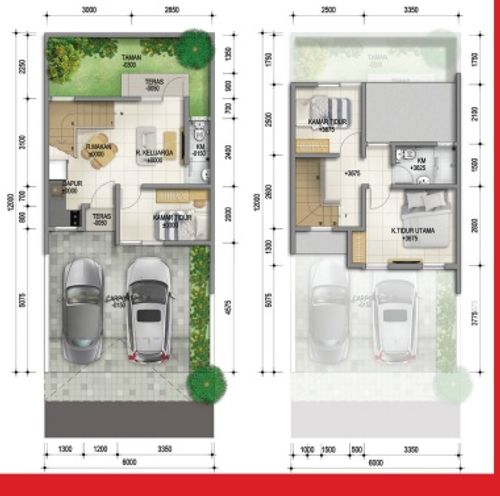 foto denah rumah tipe CHRYSANT-1 perumahan SINAR GADING RESIDENCE