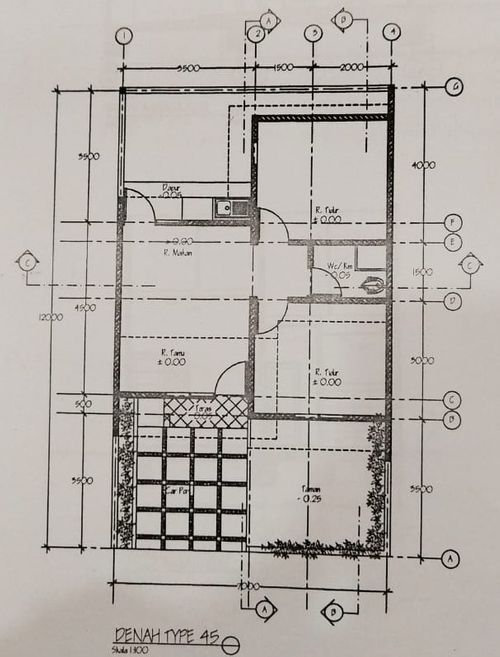 foto denah rumah tipe 42/69 perumahan BUKIT KENCANA RESIDENCE