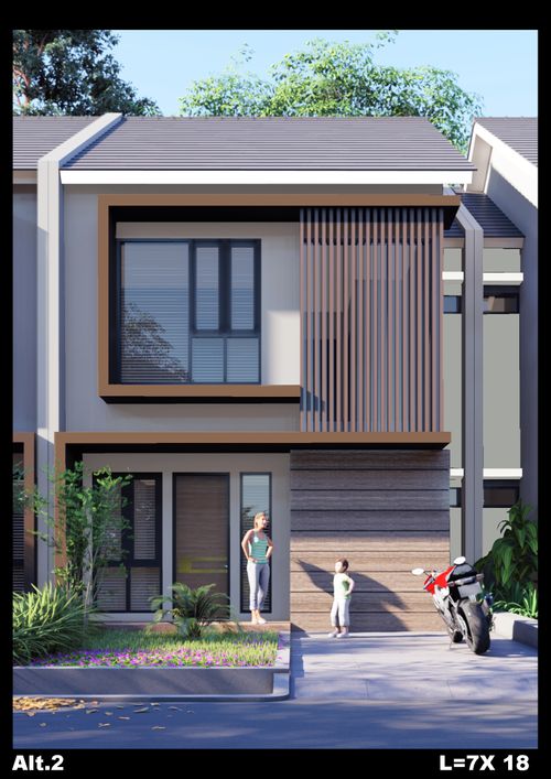 foto tampak rumah tipe Torenia 126/138 perumahan CASA JARDIN RESIDENCE