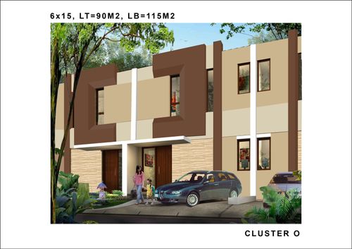 foto tampak rumah tipe Dahlia 90/115 perumahan CASA JARDIN RESIDENCE