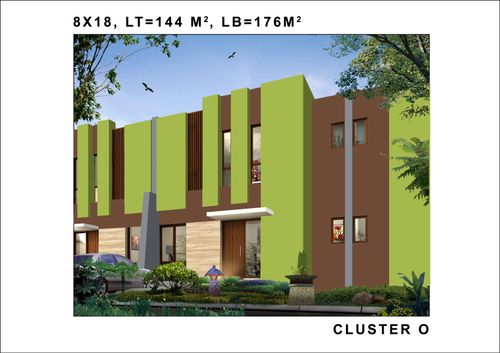 foto tampak rumah tipe Carlina 144/176 perumahan CASA JARDIN RESIDENCE