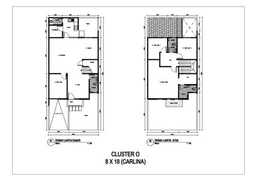 foto denah rumah tipe Carlina 144/176 perumahan CASA JARDIN RESIDENCE