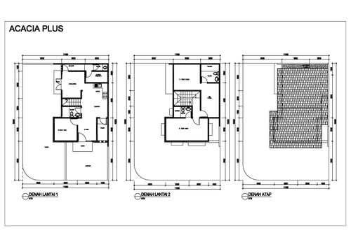 foto denah rumah tipe Acacia Plus 90/66 perumahan CASA JARDIN RESIDENCE