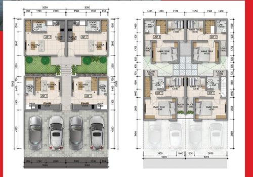 foto denah rumah tipe LILY perumahan SINAR GADING RESIDENCE