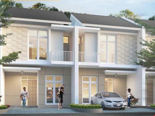 foto tampak rumah tipe VIOLET perumahan SINAR GADING RESIDENCE