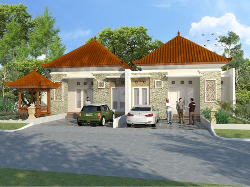 foto tampak rumah tipe Legong perumahan BERANDA BALI PAYON AMARTHA