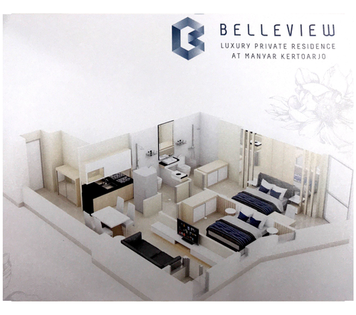 foto tampak rumah tipe 2 BR F perumahan APARTEMEN BELLEVIEW