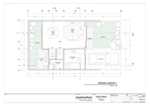 foto denah rumah tipe PALMA CORNER perumahan ROYAL MATOA