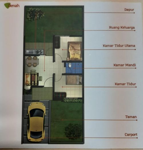 foto denah rumah tipe Acacia perumahan SPRING GARDEN RESIDENCE