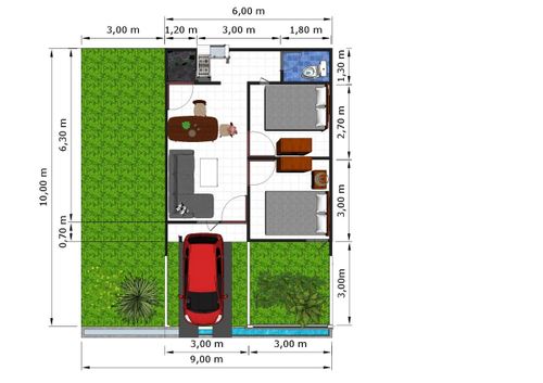 foto denah rumah tipe KOMERSIL 38/90 (425000000) perumahan Perumahan Grand Jaya Mulya