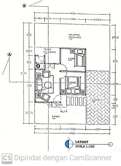 foto denah rumah tipe 36 perumahan Joani Amurang Residence