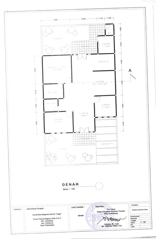 foto denah rumah tipe 148 perumahan Fortuna Regency