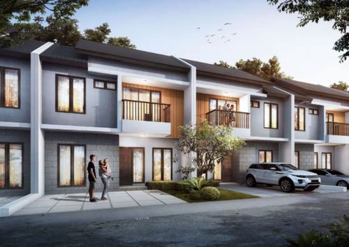 foto tampak rumah tipe AKHASA perumahan ASANA RESIDENCE CIBUBUR
