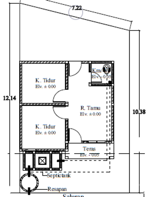 foto denah rumah tipe 36/78 perumahan AKASIAGIRI LAND