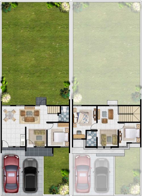 foto denah rumah tipe 70/200 perumahan OMA VIEW