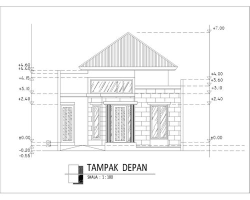 foto tampak rumah tipe 53/96 perumahan KAHURIPAN PARK