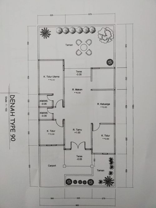 foto denah rumah tipe 90 perumahan The Emerald Residence