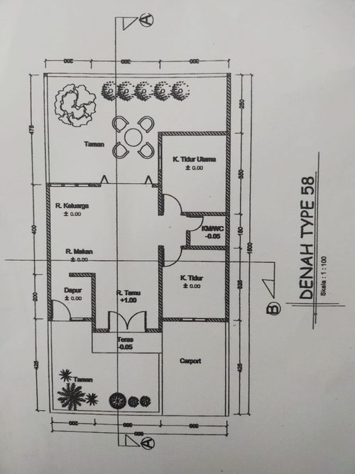 foto denah rumah tipe 58 perumahan The Emerald Residence