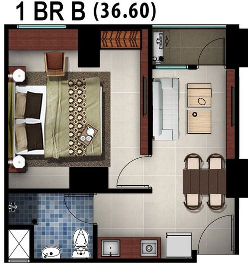 foto tampak rumah tipe 1 BR B perumahan Grand Dhika City Lifestyle Jatiwarna