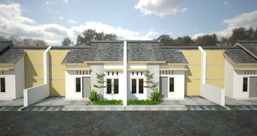 foto tampak rumah tipe 36 perumahan Dawu Permai Residence
