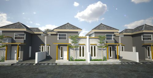 foto tampak rumah tipe 40 perumahan Dawu Permai Residence