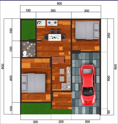 foto denah rumah tipe 40 perumahan Dawu Permai Residence