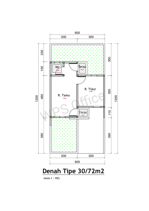 foto denah rumah tipe 30 perumahan De Nirwana Garden