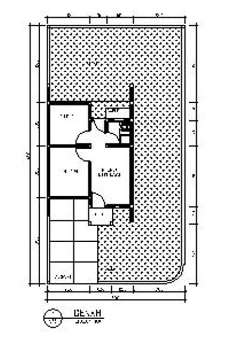 foto denah rumah tipe HOOK perumahan ROYAL PARK RESIDENCE