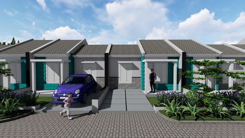 foto tampak rumah tipe Melati perumahan Sativa Green Hill