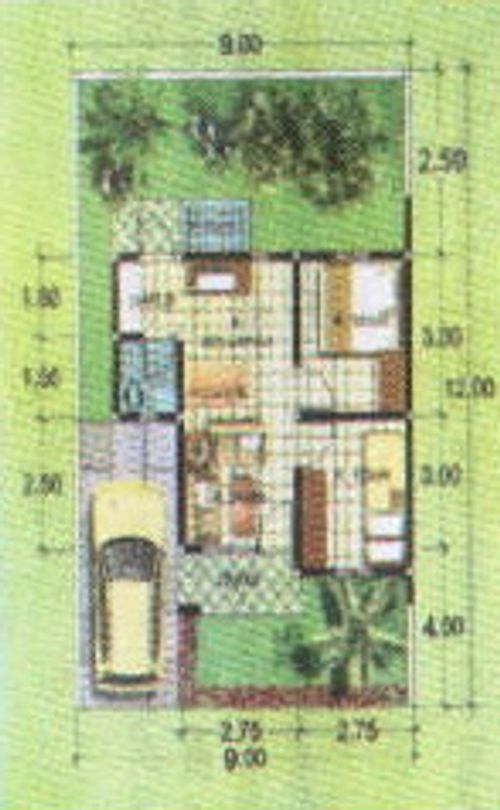 foto denah rumah tipe 36 perumahan VILLA AKASIA ASRI 2 TAHAP III