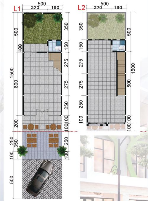foto denah rumah tipe RUKO NATURA SQUARE III perumahan NATURA RESIDENCES