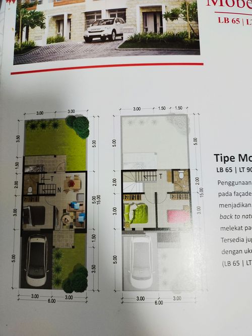 foto denah rumah tipe MOBERLY perumahan Taman Vancouver