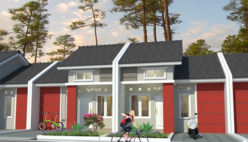 foto tampak rumah tipe 36 perumahan GRIYA ASRI KARANGSALAM
