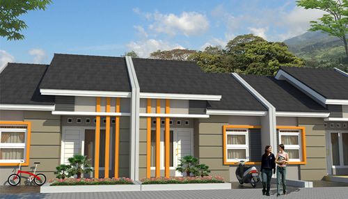 foto tampak rumah tipe 40 perumahan GRIYA ASRI KARANGSALAM