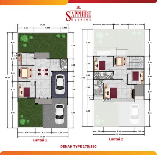 foto denah rumah tipe KHUSUS perumahan SAPPHIRE MANSION