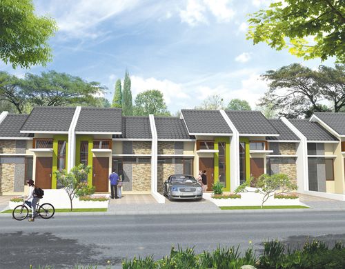 foto tampak rumah tipe Flexa Hoek perumahan CLUSTER FEIA SEGARA CITY KHI