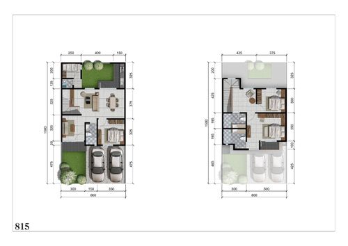 foto denah rumah tipe Anemone Deluxe B perumahan CITRALAND THE GREENLAKE SURABAYA