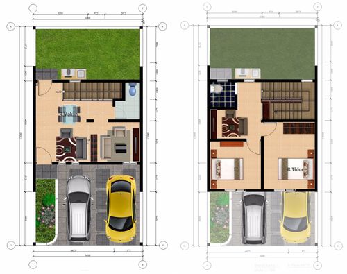 foto denah rumah tipe Townhouse perumahan Bumi Indah Tahap 4