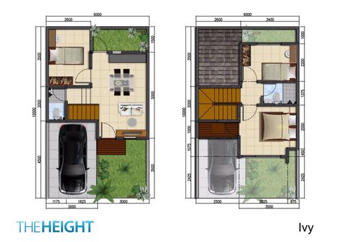 foto denah rumah tipe IVY perumahan SERPONG JAYA THE HEIGHT