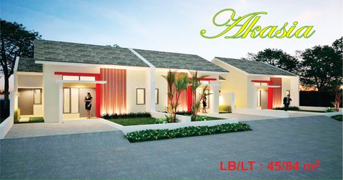 foto tampak rumah tipe Akasia perumahan Bumi Indah Cluster Parahyangan
