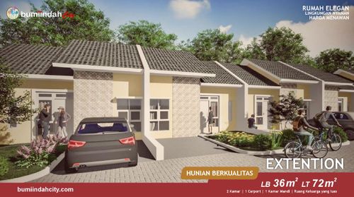 foto tampak rumah tipe Extention Gold perumahan Bumi Indah Tahap 3