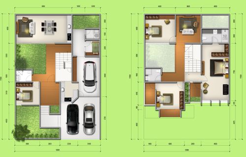 foto denah rumah tipe ALLEGRA perumahan KEBAYORAN SIMPHONY BINTARO JAYA