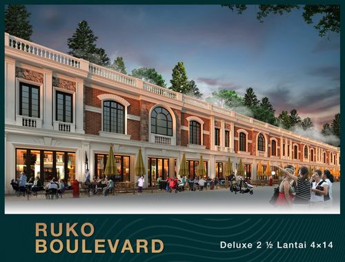 foto tampak rumah tipe Boulevard perumahan Sunlake City Residence