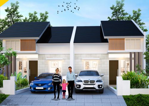foto tampak rumah tipe NEW SANSIVERA (907) perumahan NATURA RESIDENCES