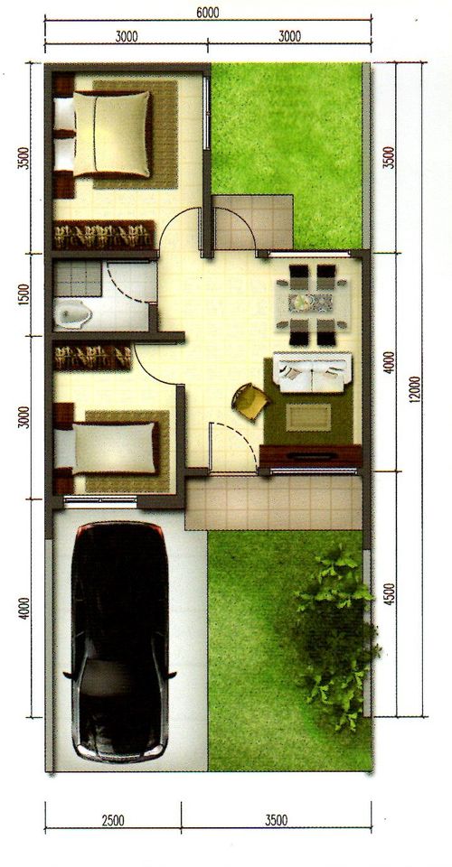 foto denah rumah tipe GTR perumahan Grand Tiga Raksa Residence