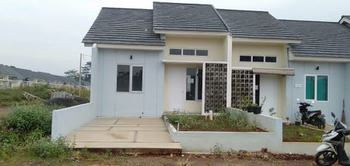 foto tampak rumah tipe 36/84 perumahan Arya Green Tajur Halang